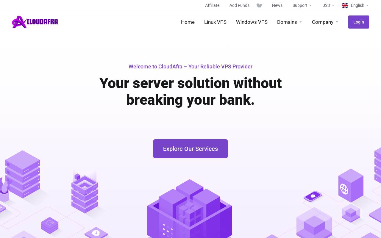CloudAfra 官网截图